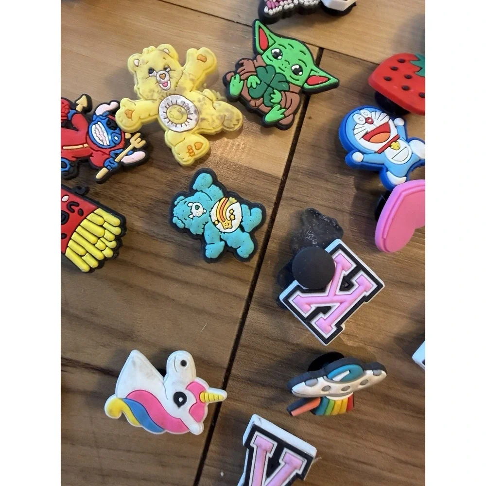 Shoe Charms Lot ~70pcs Jibbitz Style Croc Accessories Mixed Cartoon Letters